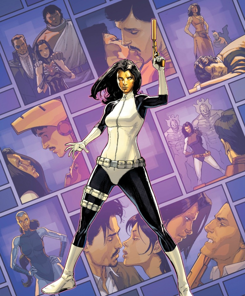 Marvel Universe: Silver Sable and Madame Masque.